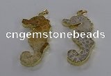 NGP3551 22*58mm - 25*55mm seahorse fossil coral pendants