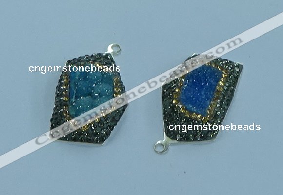 NGP3584 20*30mm - 22*32mm freeform druzy agate pendants