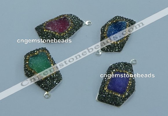 NGP3588 20*30mm - 22*32mm freeform druzy agate pendants