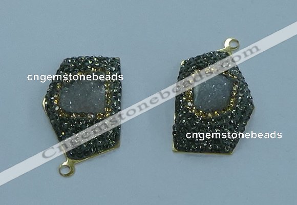 NGP3590 20*30mm - 22*32mm freeform druzy agate pendants