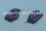 NGP3592 20*30mm - 22*32mm freeform druzy agate pendants