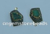 NGP3595 20*30mm - 22*32mm freeform druzy agate pendants