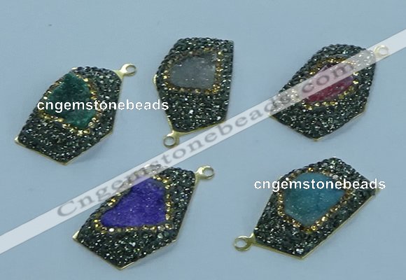 NGP3598 20*30mm - 22*32mm freeform druzy agate pendants