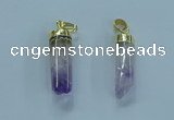 NGP3600 8*30mm - 10*35mm sticks druzy amethyst pendants