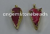 NGP3615 15*30mm - 20*40mm arrowhead druzy agate pendants