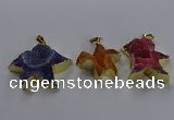 NGP3640 30mm - 40mm star druzy agate gemstone pendants