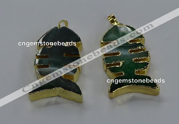 NGP3647 25*50mm - 28*55mm fishbone agate gemstone pendants