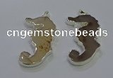 NGP3653 22*58mm - 25*55mm seahorse agate gemstone pendants