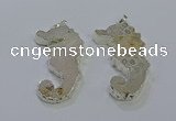 NGP3662 22*58mm - 25*55mm seahorse fossil coral pendants