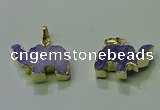 NGP3698 18*30mm - 22*35mm elephant druzy agate gemstone pendants