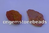 NGP3719 28*35mm - 40*45mm freeform plated druzy agate pendants