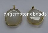 NGP3726 30*40mm - 35*45mm freeform agate gemstone pendants