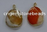 NGP3727 30*40mm - 35*45mm freeform agate gemstone pendants