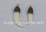 NGP3745 8*30mm - 10*35mm horn wolf tooth pendants wholesale