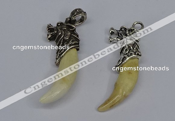 NGP3748 10*40mm - 12*45mm horn wolf tooth pendants wholesale