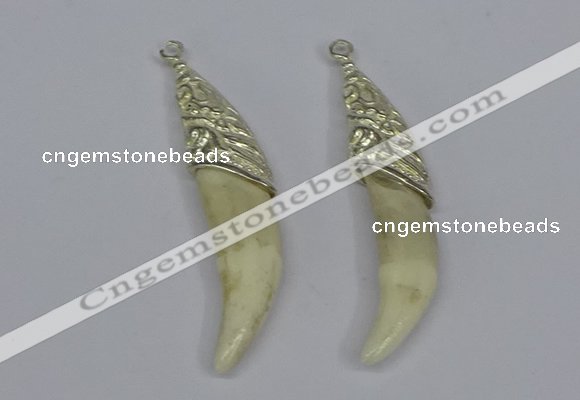 NGP3750 10*40mm - 12*45mm horn wolf tooth pendants wholesale