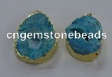 NGP3758 30*40mm - 40*50mm freeform druzy agate pendants