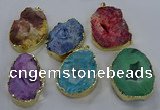 NGP3762 30*40mm - 40*50mm freeform druzy agate pendants