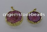 NGP3766 25*35mm - 35*40mm freeform druzy agate pendants