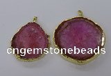 NGP3775 45*50mm - 55*60mm freeform druzy agate pendants