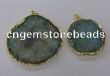 NGP3776 45*50mm - 55*60mm freeform druzy agate pendants