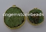 NGP3777 45*50mm - 55*60mm freeform druzy agate pendants