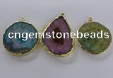 NGP3779 45*50mm - 55*60mm freeform druzy agate pendants