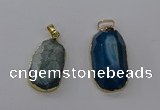 NGP3785 15*30mm - 18*35mm freeform druzy agate pendants