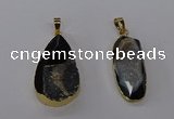 NGP3787 15*30mm - 18*35mm freeform druzy agate pendants