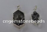 NGP3789 15*25mm - 20*35mm freeform druzy agate pendants