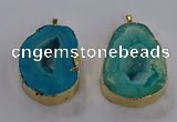 NGP3825 30*40mm - 40*50mm freeform druzy agate pendants