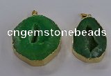 NGP3826 30*40mm - 40*50mm freeform druzy agate pendants