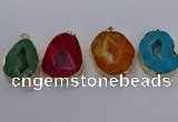 NGP3829 30*40mm - 40*50mm freeform druzy agate pendants