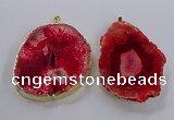 NGP3834 50*65mm - 60*70mm freeform druzy agate pendants