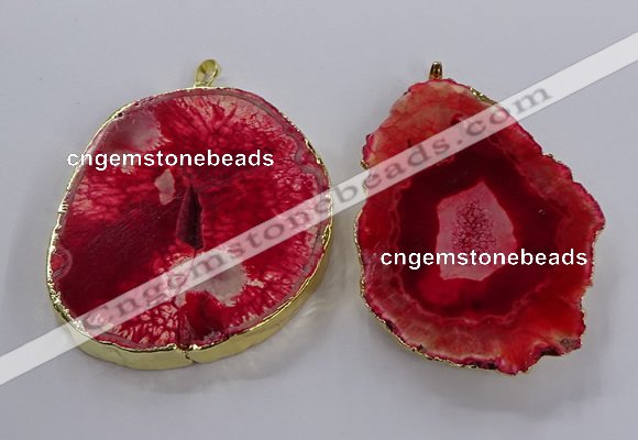 NGP3834 50*65mm - 60*70mm freeform druzy agate pendants