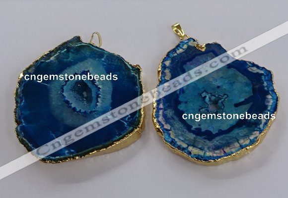 NGP3835 50*65mm - 60*70mm freeform druzy agate pendants