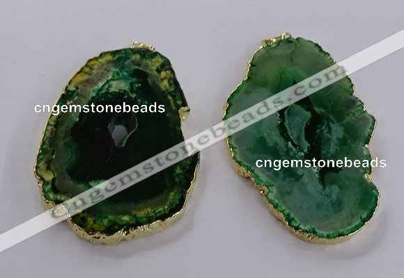 NGP3836 50*65mm - 60*70mm freeform druzy agate pendants