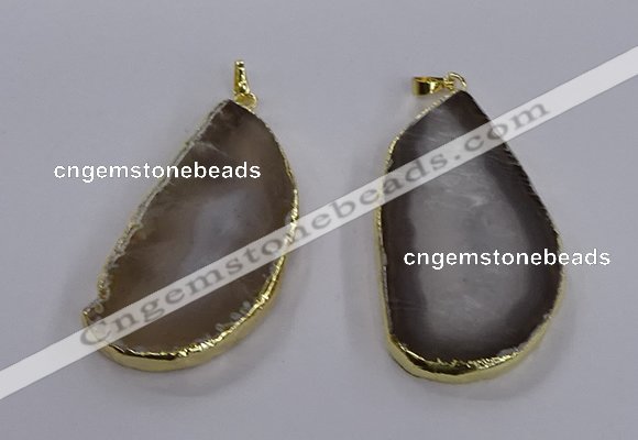 NGP3841 25*65mm - 35*70mm freeform agate gemstone pendants