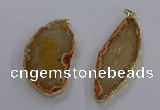 NGP3842 25*65mm - 35*70mm freeform agate gemstone pendants