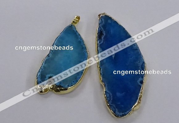 NGP3845 25*65mm - 35*70mm freeform agate gemstone pendants