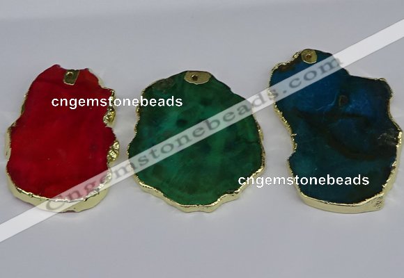 NGP3886 45*55mm - 50*60mm freeform agate gemstone pendants