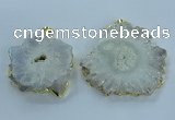 NGP3890 35*45mm - 50*60mm freeform druzy agate pendants