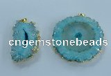 NGP3894 35*45mm - 50*60mm freeform druzy agate pendants