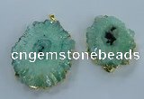 NGP3895 35*45mm - 50*60mm freeform druzy agate pendants