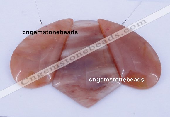 NGP39 Fashion red quartz gemstone pendants set jewelry wholesale