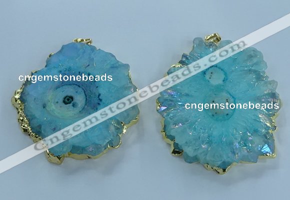 NGP3903 55*65mm - 65*80mm freeform druzy agate pendants