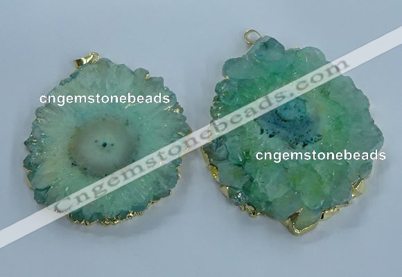 NGP3904 55*65mm - 65*80mm freeform druzy agate pendants