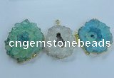 NGP3906 55*65mm - 65*80mm freeform druzy agate pendants