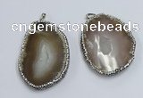 NGP3908 45*60mm - 55*65mm freeform druzy agate pendants wholesale