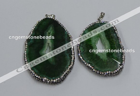 NGP3913 45*60mm - 55*65mm freeform druzy agate pendants wholesale